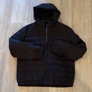 Solaris Men's Black Hooded Ski Jacket Large